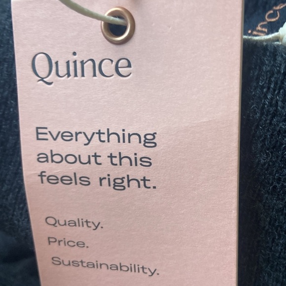 Quince Lightweight Mongolian Cashmere Turtleneck Sweater Dress Charcoal Gray S - Picture 5 of 5